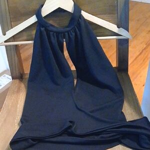 Black Open Front & Back Top